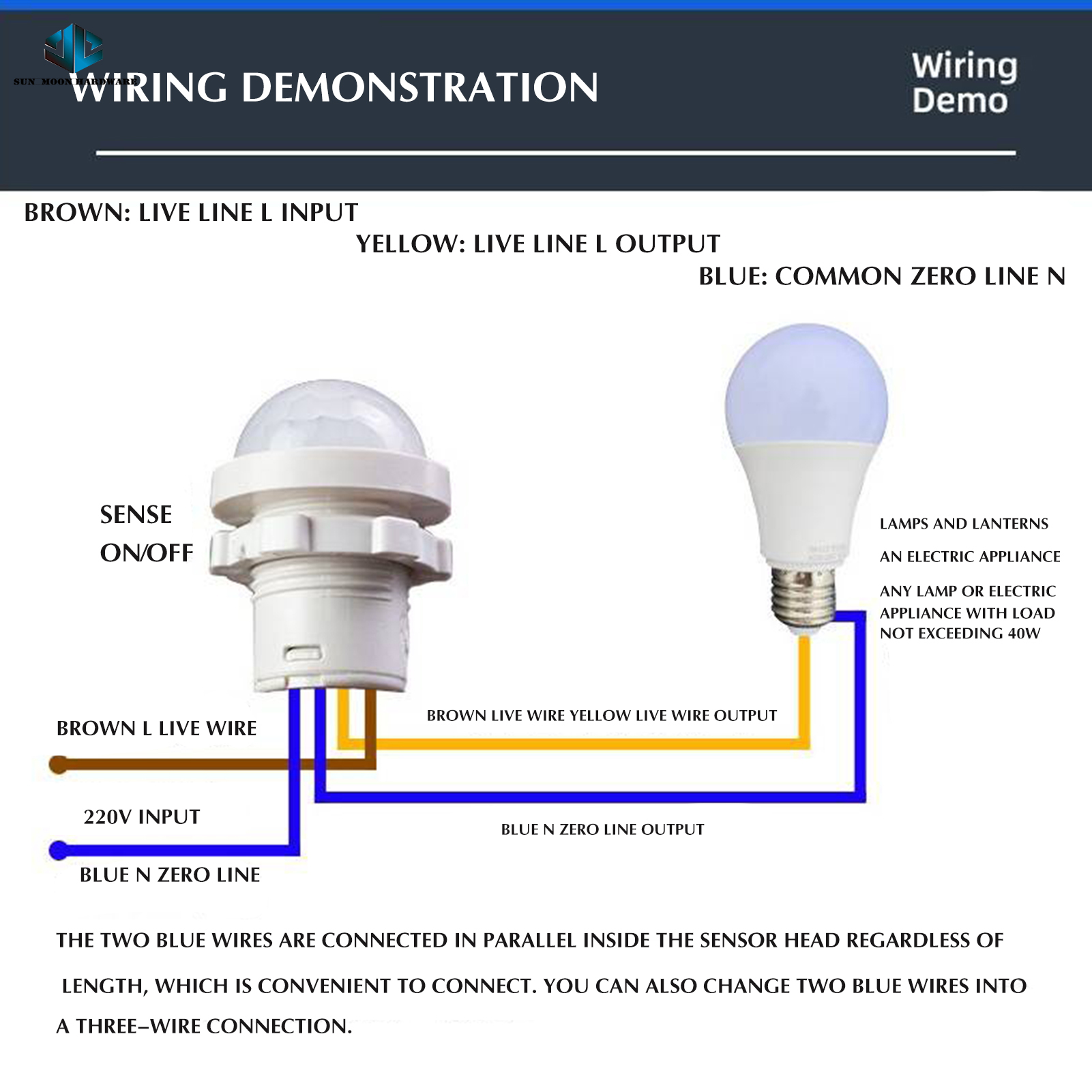Infrared Motion Sensor Switch PIR Motion Sensor Detector Smart Switch with Wires Electrical Light Switches