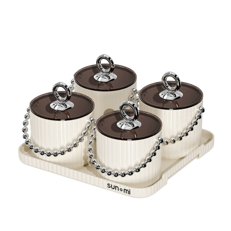 Ins cream air-dried fruit plate candy box light luxury high-value household round wedding candy box