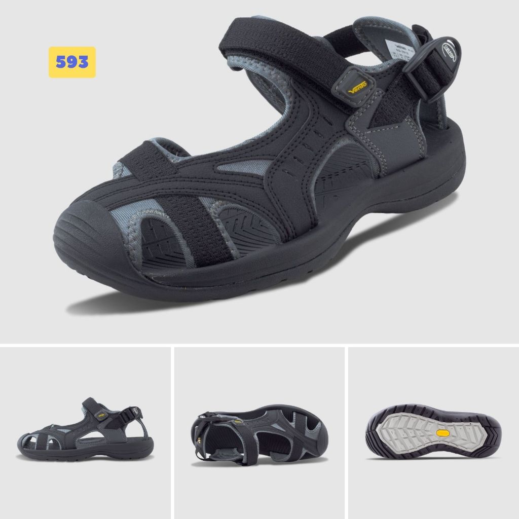 Giày sandal Vento nam bít mũi SD7612 có big size