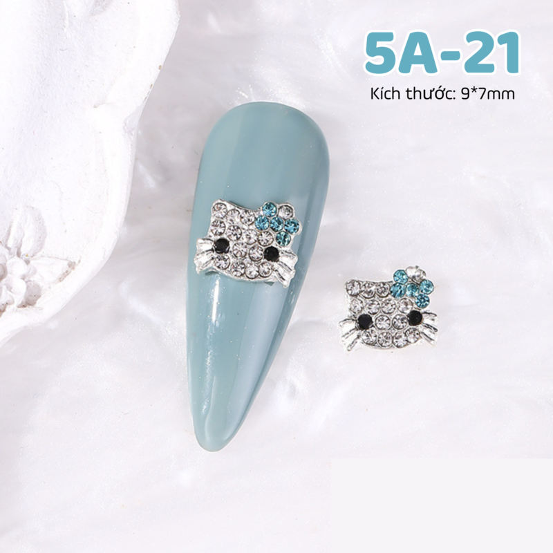 Charm hello kitty đính đá đáng yêu trang trí móng tay 5a