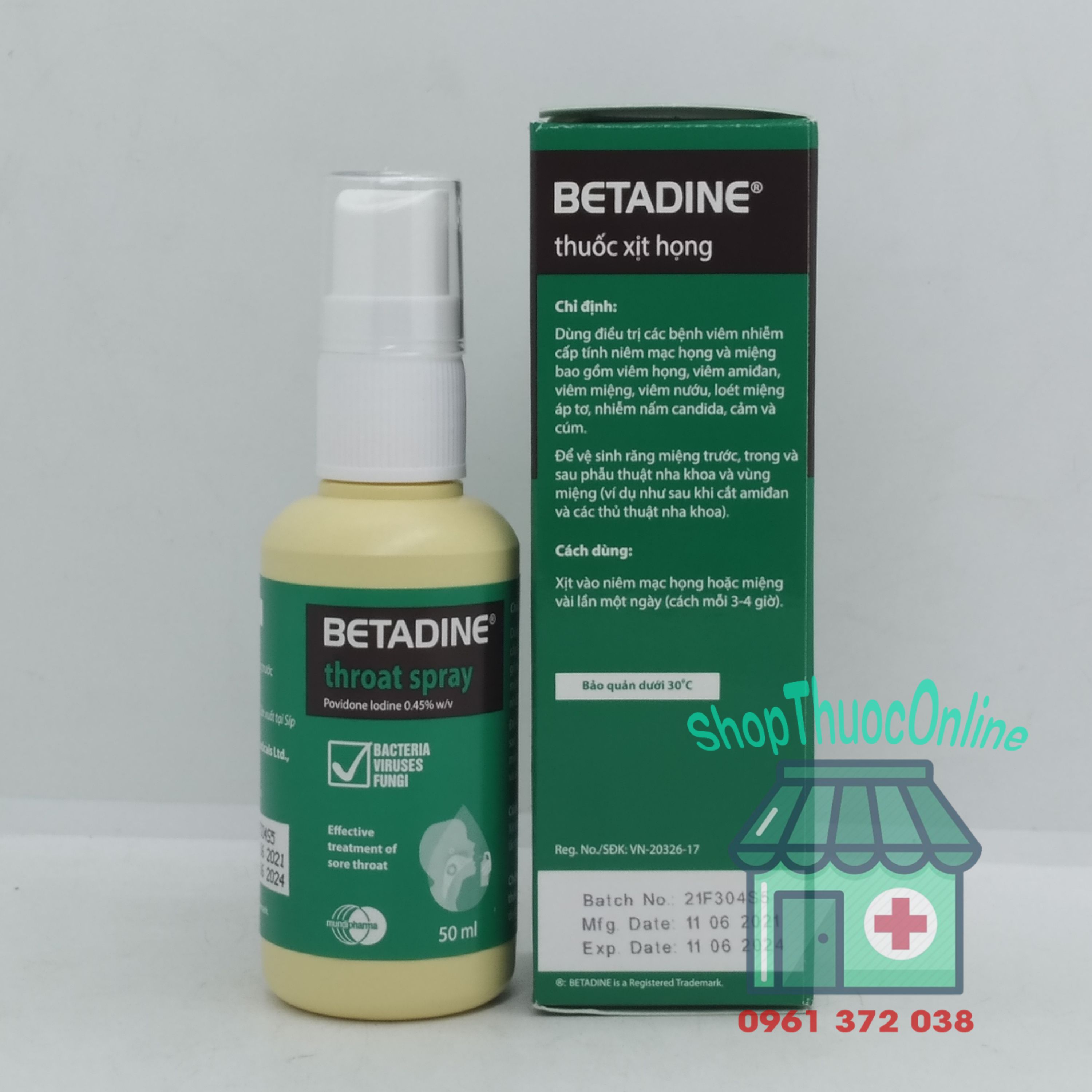 BETADINE chai xịt/súc họng