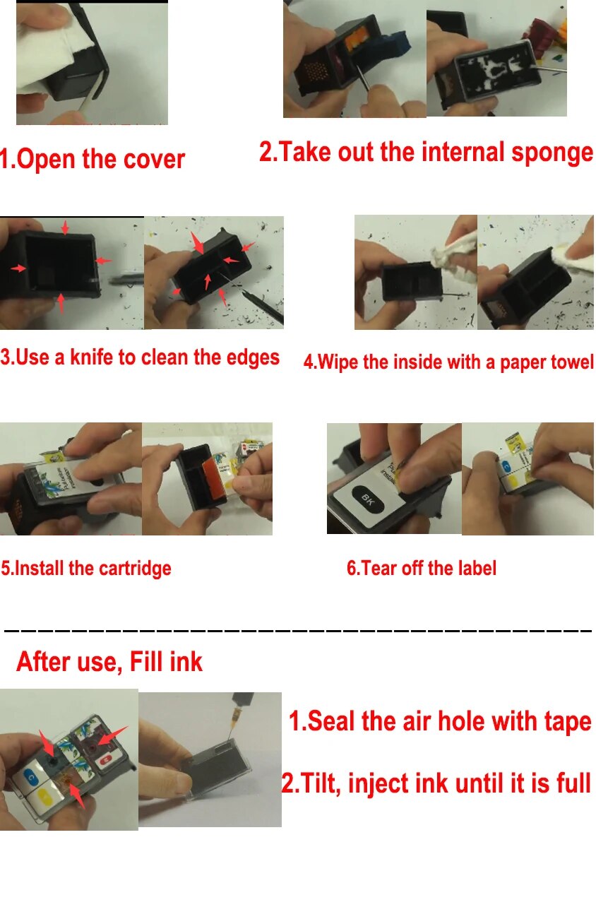 【Limited edition】 Einkshop Pg47 Cl57 Smart Refill Kit For Pg 47 Pg47 Cl57 Cl 57 Xl Pixma E3170 E400 E410 E460 E470 E480 Printer