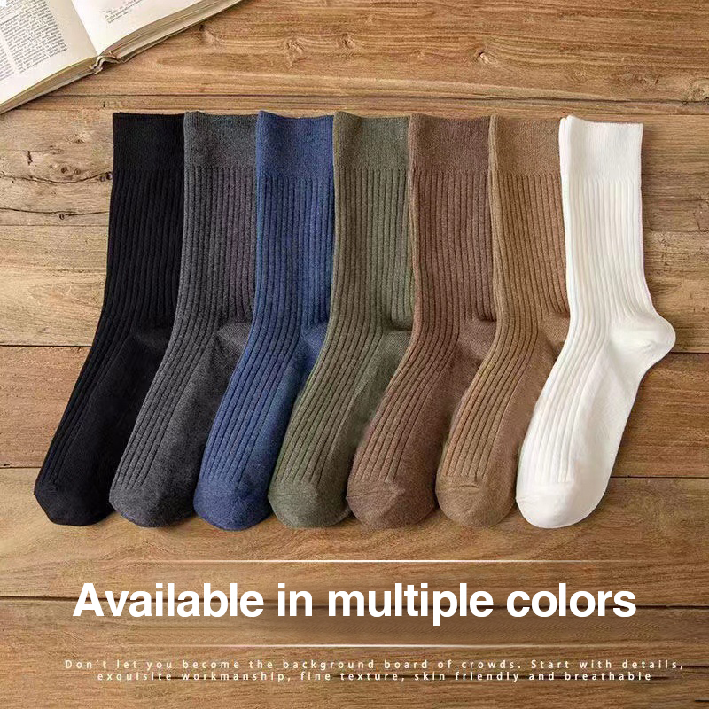 Outoddr%20Socks%20Long%20Casual%20New%20Autumn%20Warm%20Plain%20Absorb%20Sweat%20Sport%20Cotton%20Socks%20Solid%20Color%20Korean%20Style%20School%20Breathable%20DUJU%20-%20Image%202