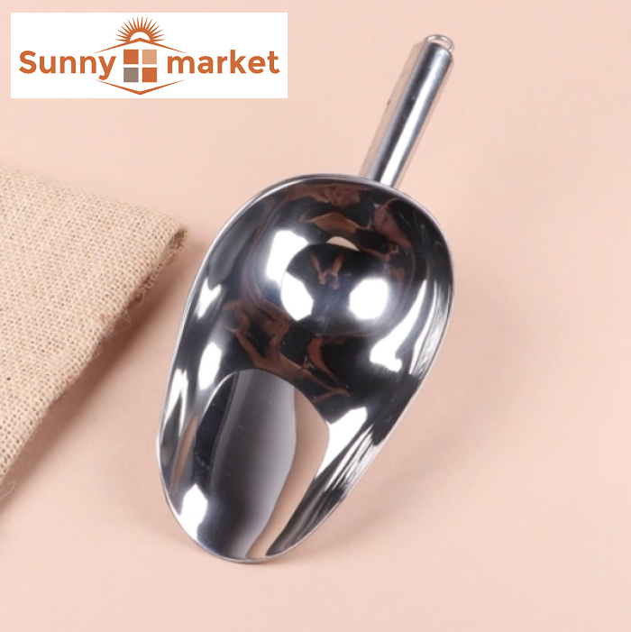 Xúc đá inox 304 cao cấp 9x23cm, Dụng cụ xúc đá, xúc gạo, xúc đậu cao cấp