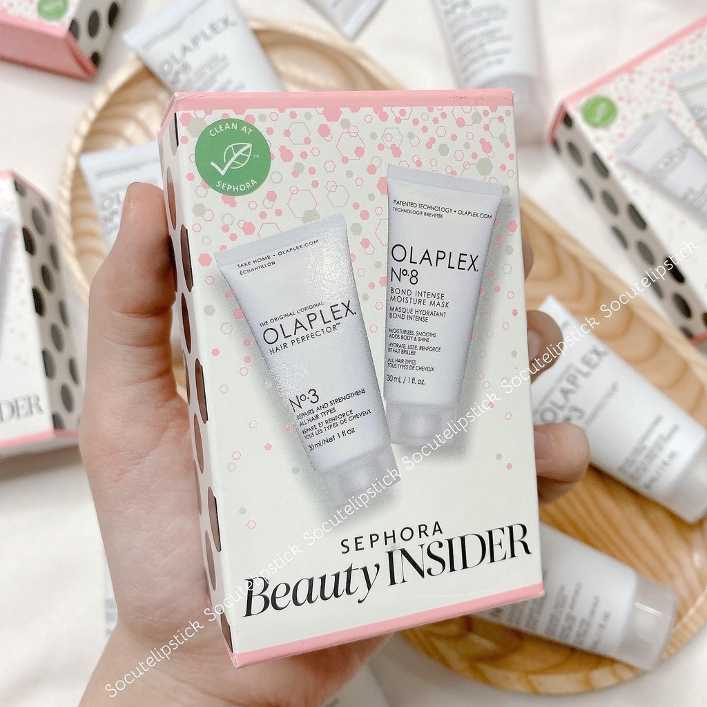 Set Sephora Chăm Sóc Tóc Olaplex 30ml No.3 + No.8 -  Serum dưỡng tóc No.9 20ml