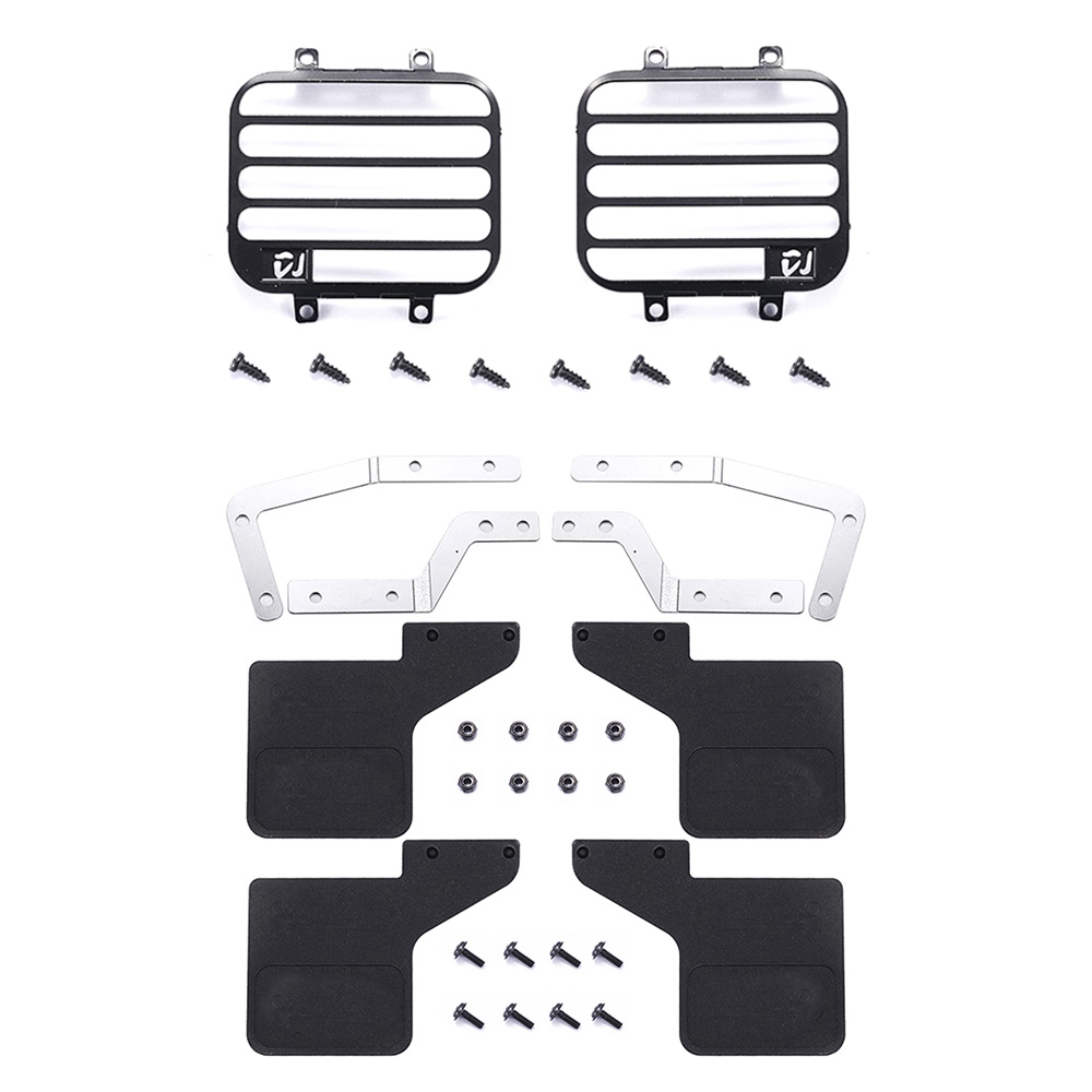 Orton Kit De Protection De Phares Avant/Arrière – Grille En Métal Pour MN D90 D99S MN99S – Pièces De Rechange Et Amélioration Pour Voiture RC 1/12