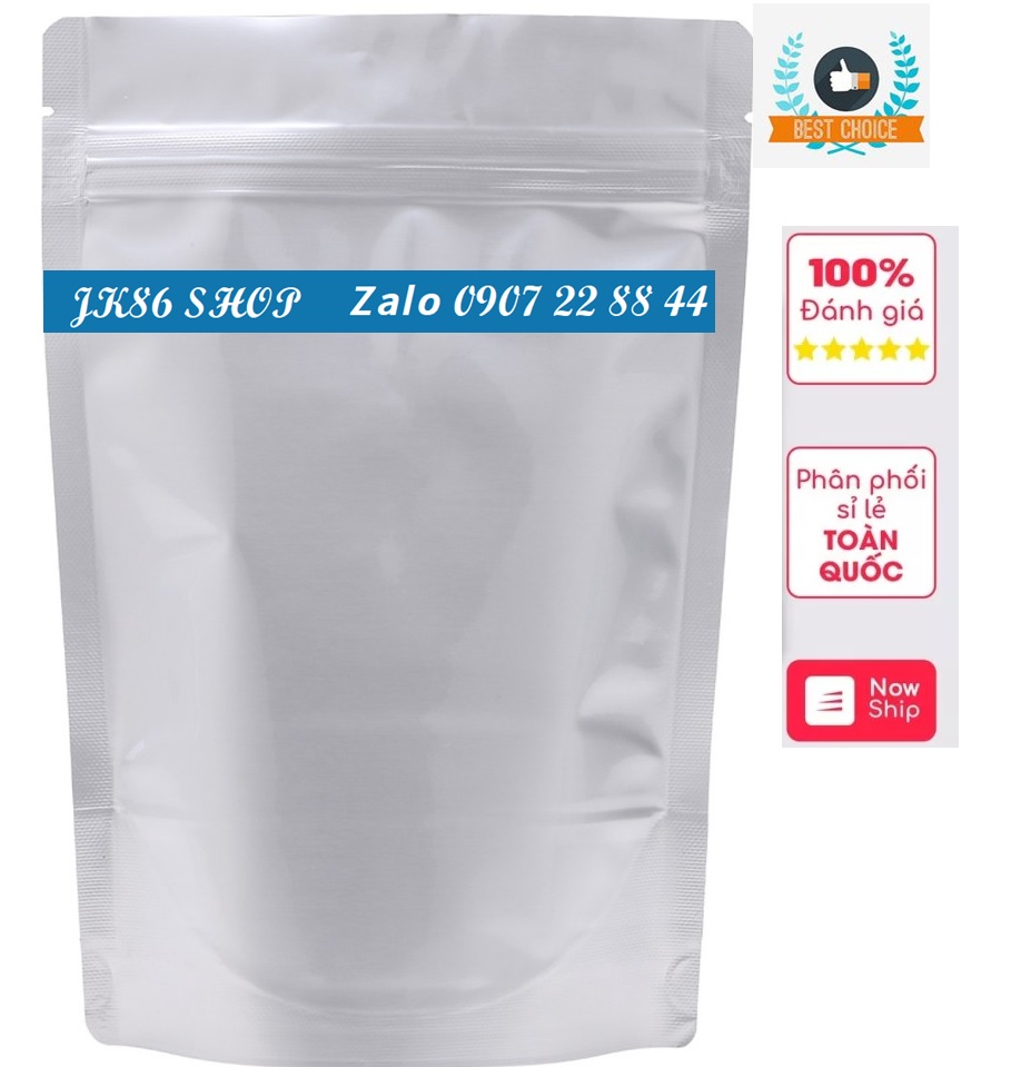 1KG TÚI ZIP 2 MẶT BẠC