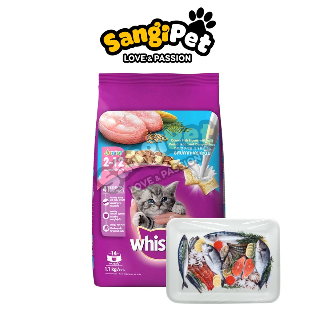 Hạt cho mèo Whiskas,thức ăn hạt Whiskas cho mèo con, mèo trưởng thành gói 400g-1.2kg
