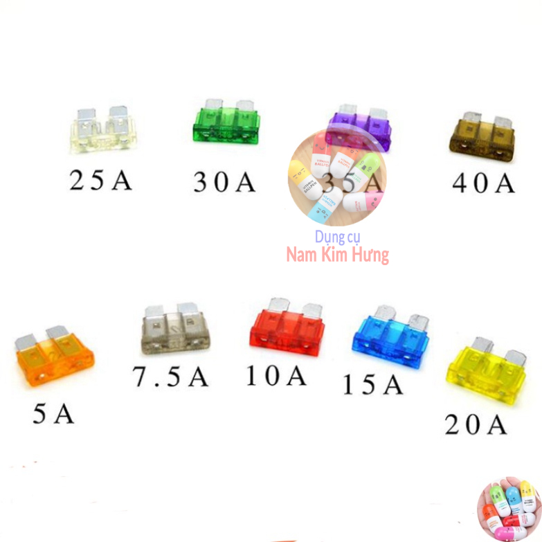 Cầu chì chân cắm các cỡ..