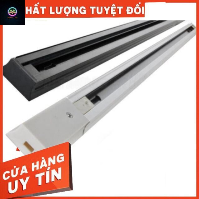 Thanh ray đèn rọi 1m Và 1,5m, 2m đèn rọi ray gắn được 3-6 Đèn ray gắn đèn trang trí cửa hàng/quán màu đen/trắng