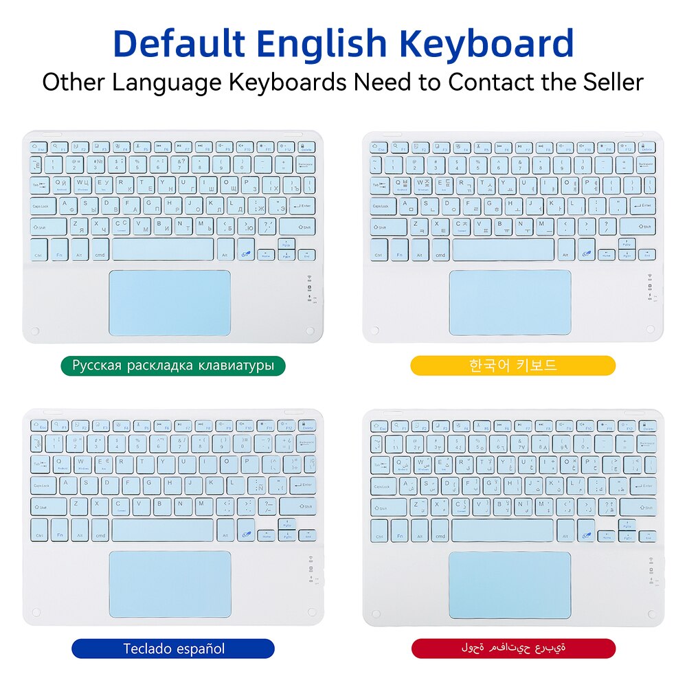Touchpad Wireless Keyboard And Mouse Combo For Ipad Ultra Thin Protable Mini Bluetooth Keyboard Laptop, PC