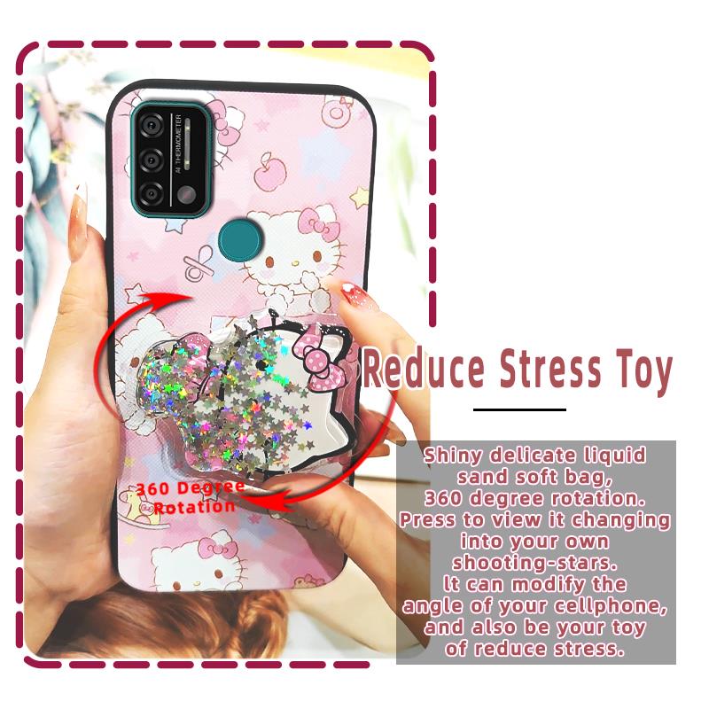 Rotatable%20stand%20quicksand%20Phone%20Case%20For%20UMIDIGI%20A9%20Kickstand%20Glitter%20Back%20Cover%20Fashion%20Design%20TPU%20Dirt-resistant%20cute%20-%20Image%203