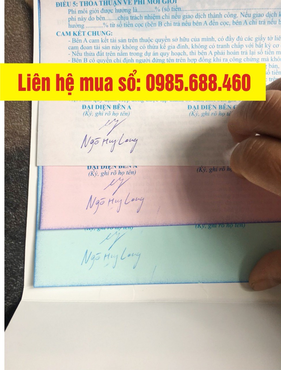 Combo 2 Sổ Hợp Đồng Đặt Cọc Nhà Đất 3 Liên Mới Nhất!