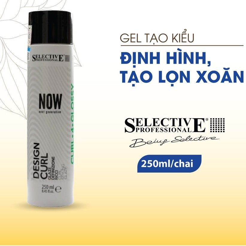 Gel tạo kiểu tóc uốn xoăn Selective Design Curl Now 250ml