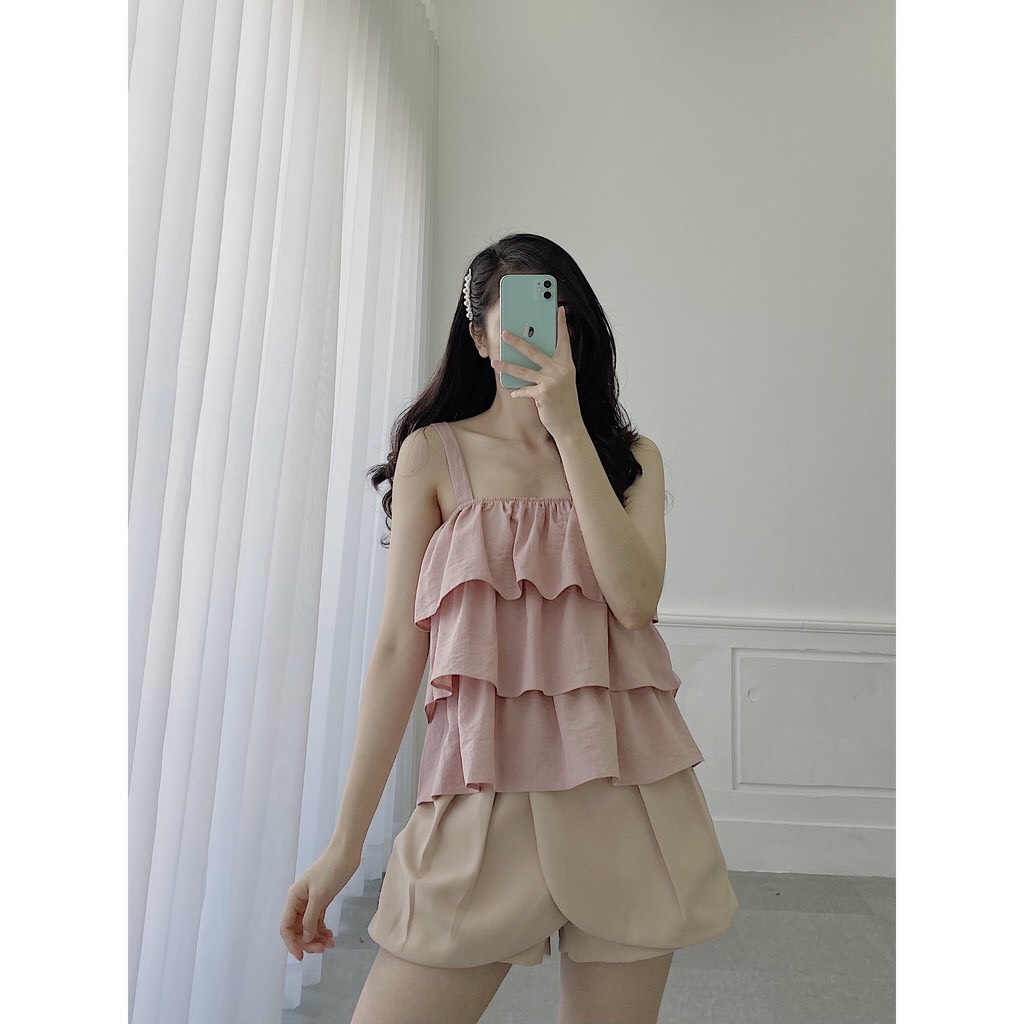 YU CHERRY | Áo nữ  Linen Layer Cami Top YA367