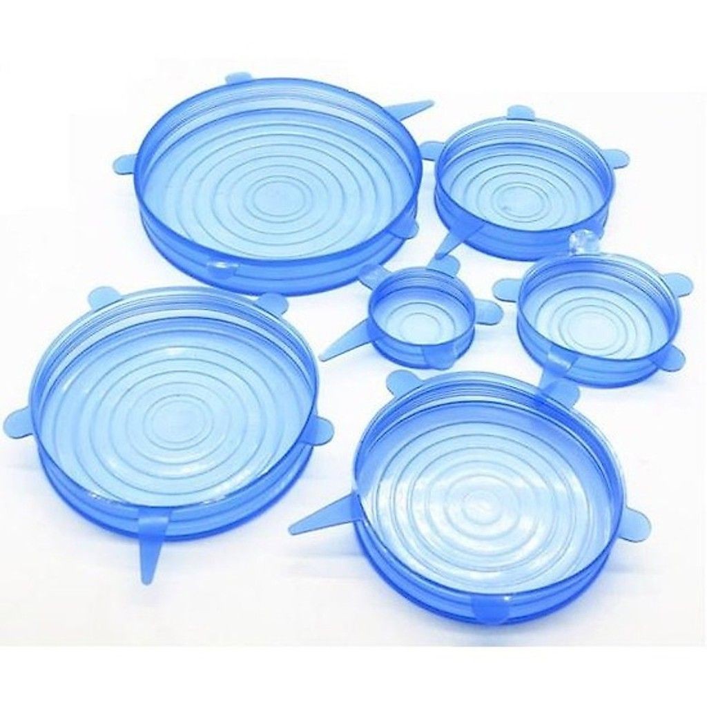 Bộ 6 Nắp Silicon Co Giãn Bọc Thực Phẩm , Miếng Màng Bọc Thực Phẩm Silicon