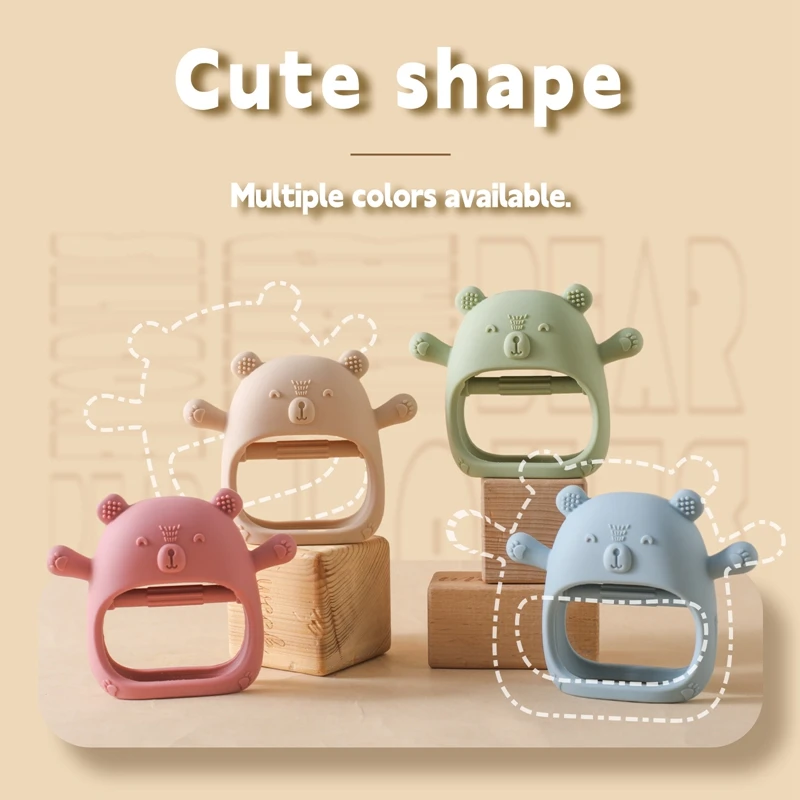 Wenefang Fashion Baby Silicone Teether Gloves Toys BPA Free Silicone Soft Soothing Dental Care Gums Anti-eating Hand Molar Toys Baby Accessories. 