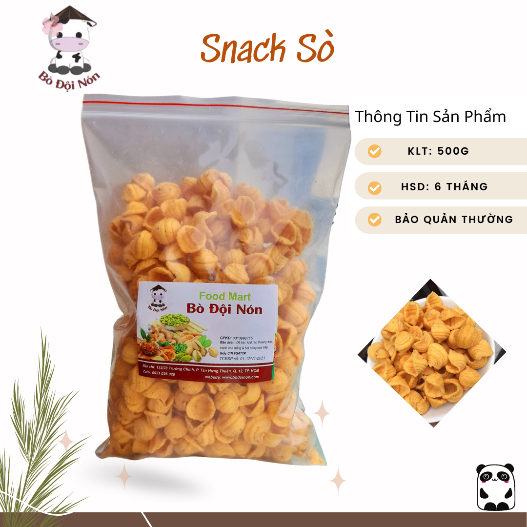 500g Snack Sò Bò Đội Nón