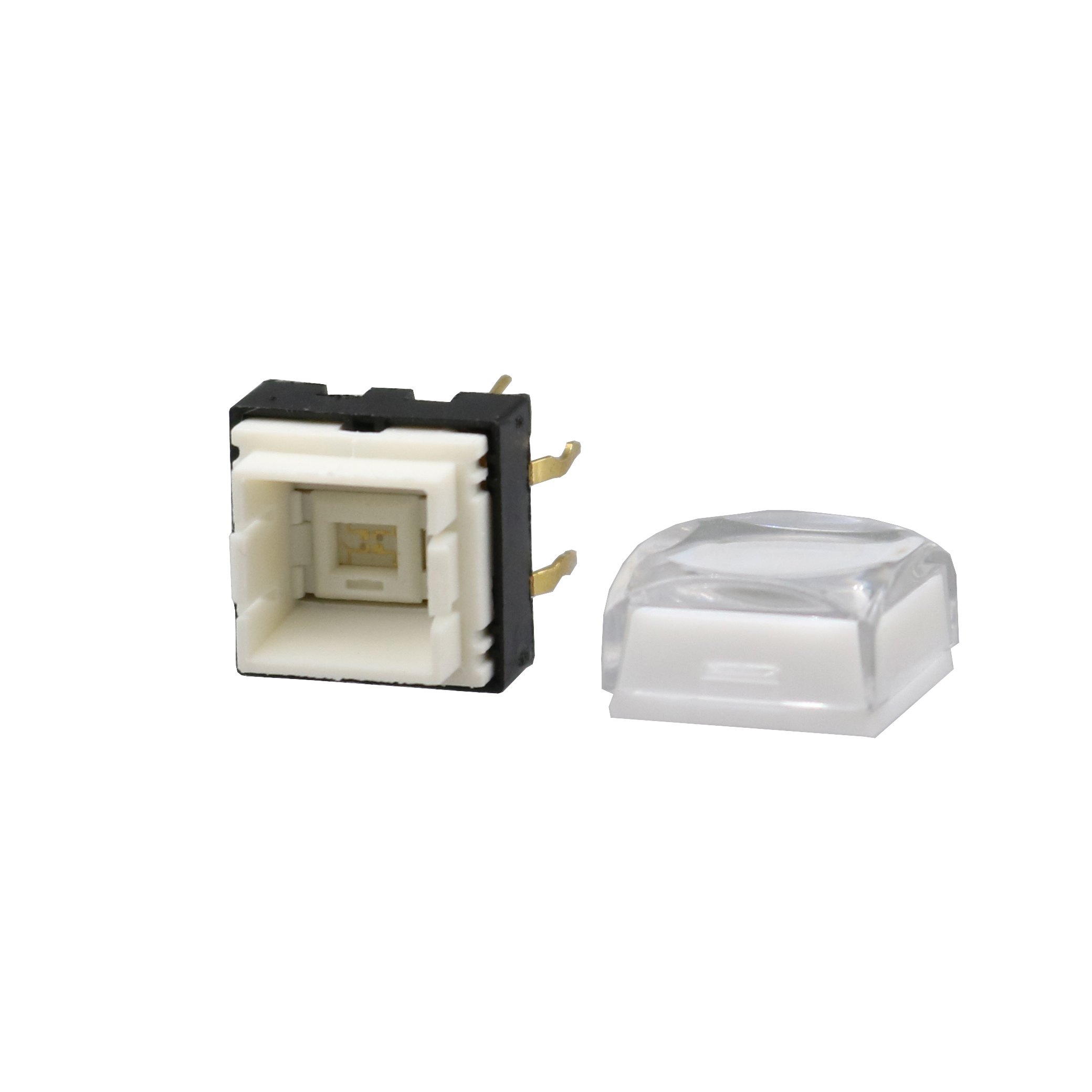 【TopazTrove】1Pcs TS26 12mm Square Transparent Cover With Led Light Momentary Push Button Switch. 