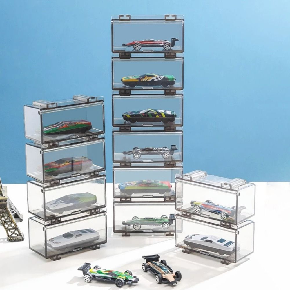 Durable Plastic Model Car Box Transparent :64 Diecast Car Display Box ...