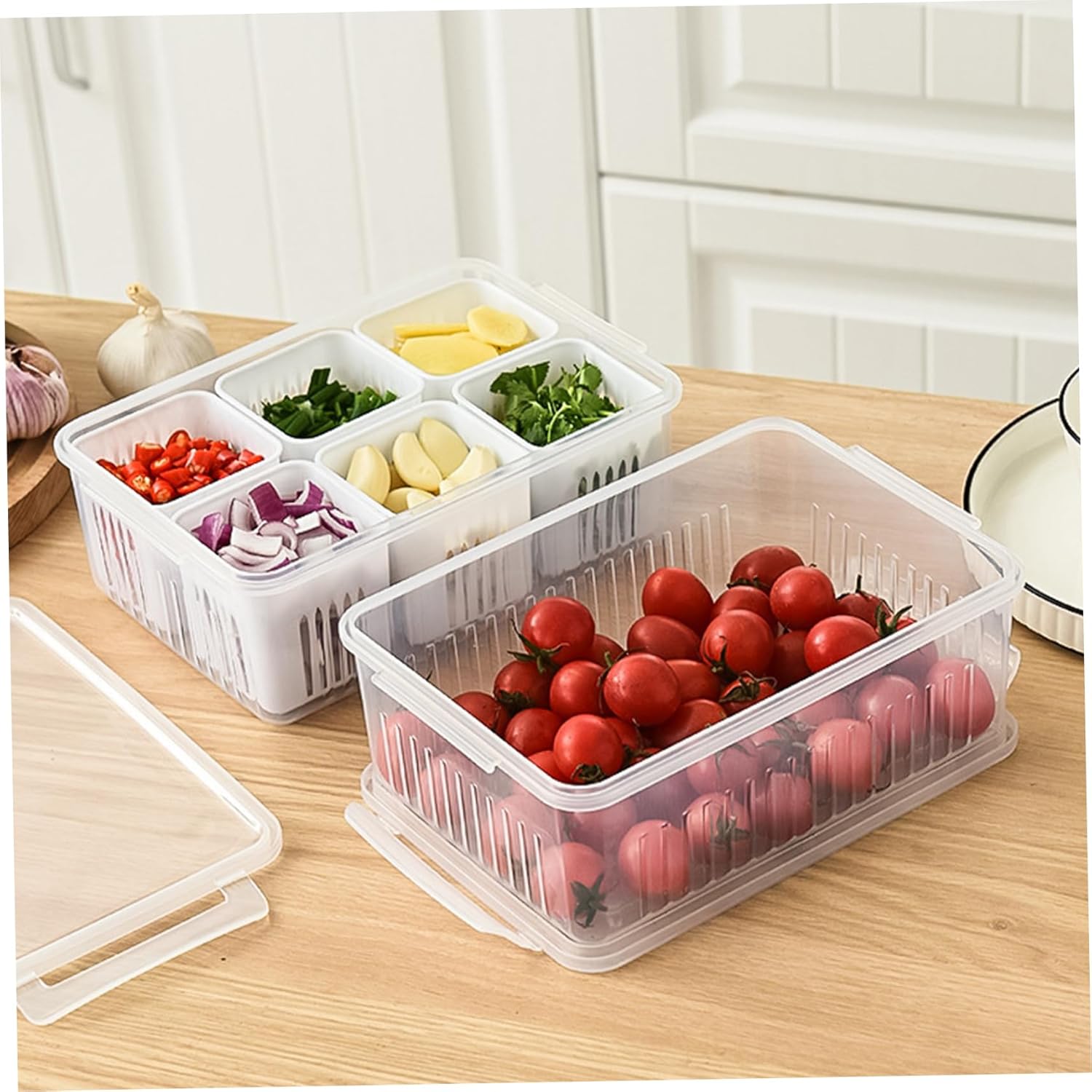 Fridge%20Storage%20Containers%20Kitchen%20Scallion%20Storage%20Box%206-In-1%20Snackle%20Box%20Container%20with%20Lid%20Plastic%20Reusable%20Fridge%20Vegie%20Fruit%20Food%20Fresh-Keeping%20Drain%20Box.%20-%20Image%206