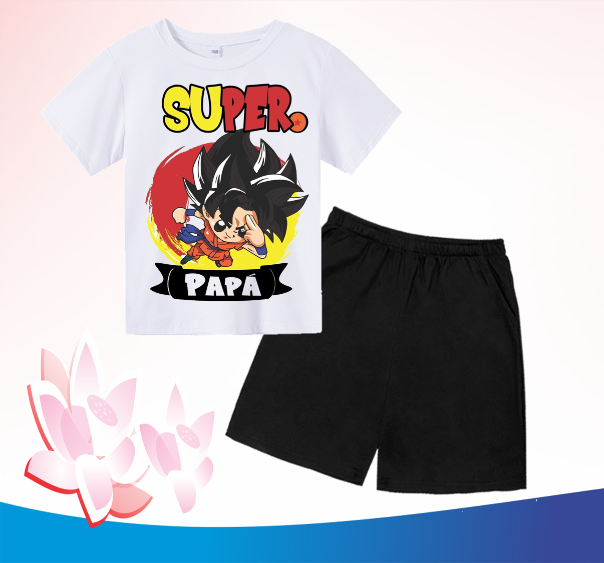 Bộ đồ thun bé trai, gái supper papa 100% cotton mịn mát