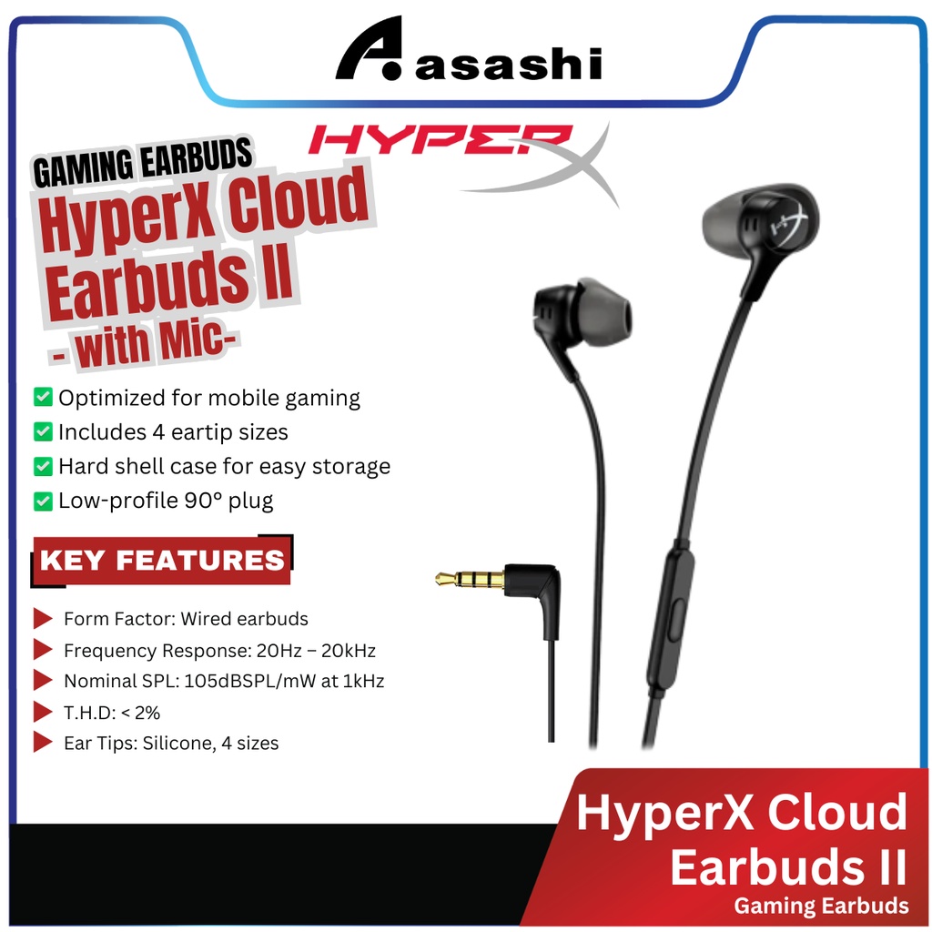 Cloud Earbuds II Gaming Earbuds with Mic I HyperX