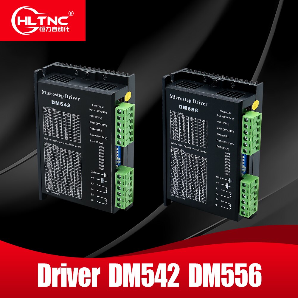 Microstep motor driver dm542 dm556 suitble for 42 57 stepper motor nema17 nema23 supply 20-50v dc 1-5.6a electrical circuitry parts