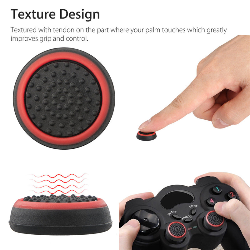 bo 4PCS Controller Game Accessories Thumb Stick Grip Joystick Cap For PS3 PS4 XBOX