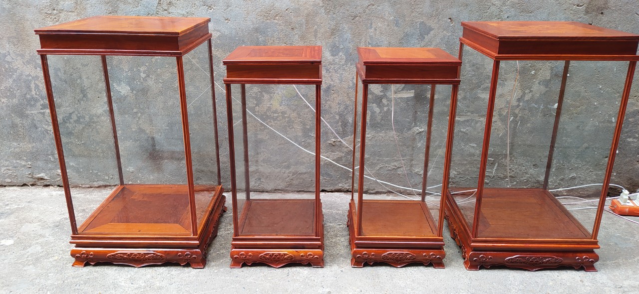 Tủ kính trưng đồ gỗ hương (25*25 cao 35cm)