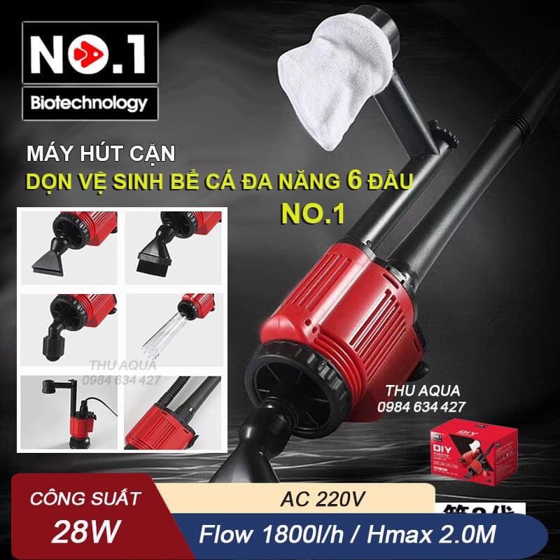 Máy hút cặn - dọn vệ sinh bể cá đa năng 6 đầu no.1