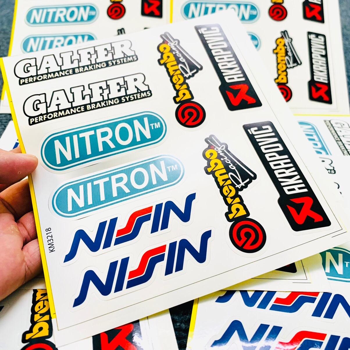 Bộ Tem 10 Nhãn Sticker Dán Xe Nhiều Vị Trí Siêu Đẹp