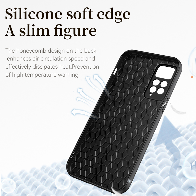 Cho Xiaomi Redmi Note 11 Pro 4G Trường Hợp Redmi Lưu Ý 11 Pro 5G TPU Mềm mờ chống Sốc Ốp điện thoại kết cấu da Bìa