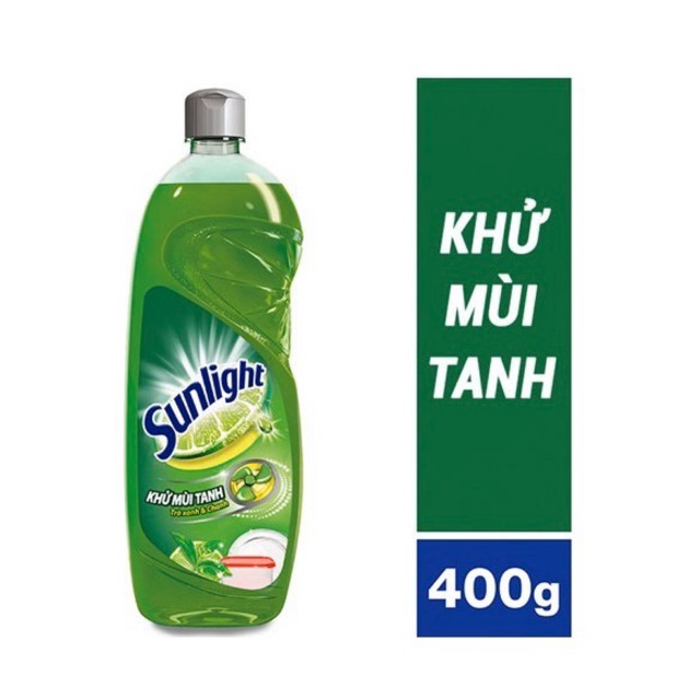 Combo 2 chai nước rửa chén sunlight trà xanh 400g
