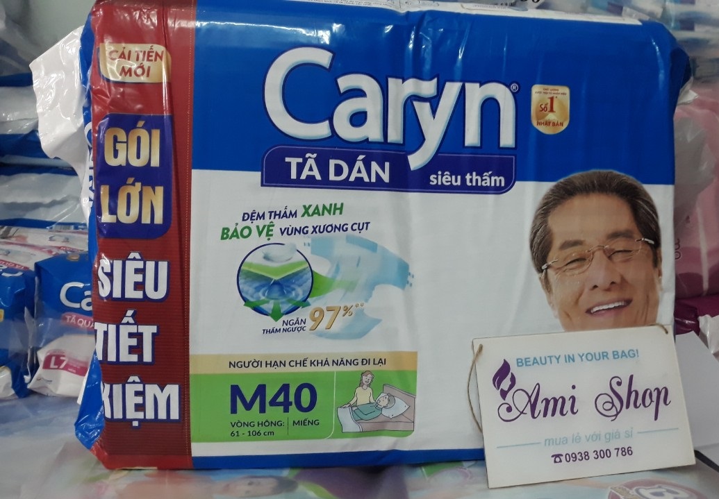 Tã dán người lớn Caryn M40/L40/XL20