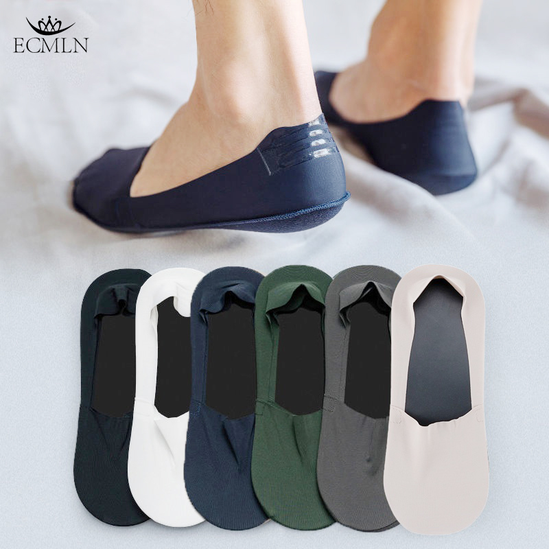 ECMLN Fashion Man Cotton Short Ankle Socks Non-slip Comfortable Casual Invisible Socks Male Summer