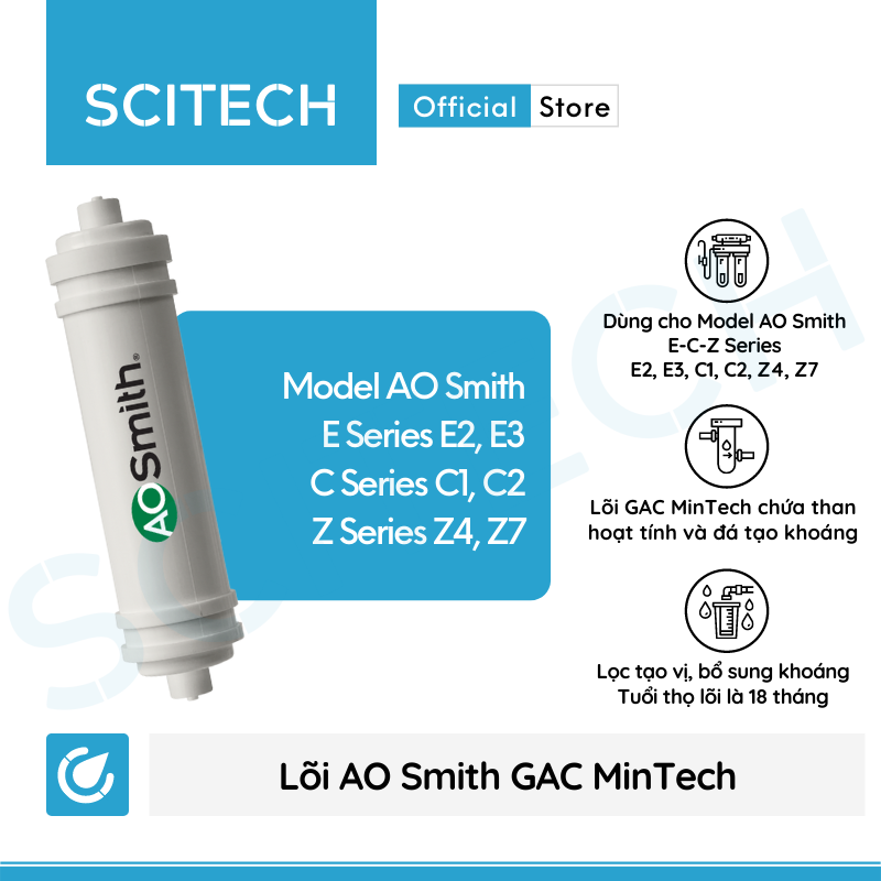 Bộ lõi máy lọc nước AO Smith C1/C2