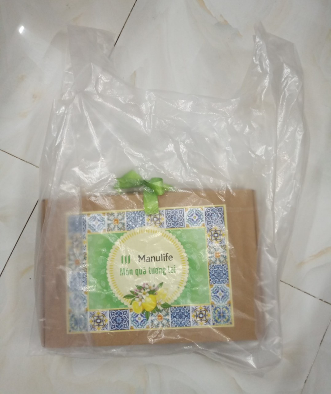Hộp 6 chén sứ quà tặng Manulife (Có kèm túi nylon đựng hộp)