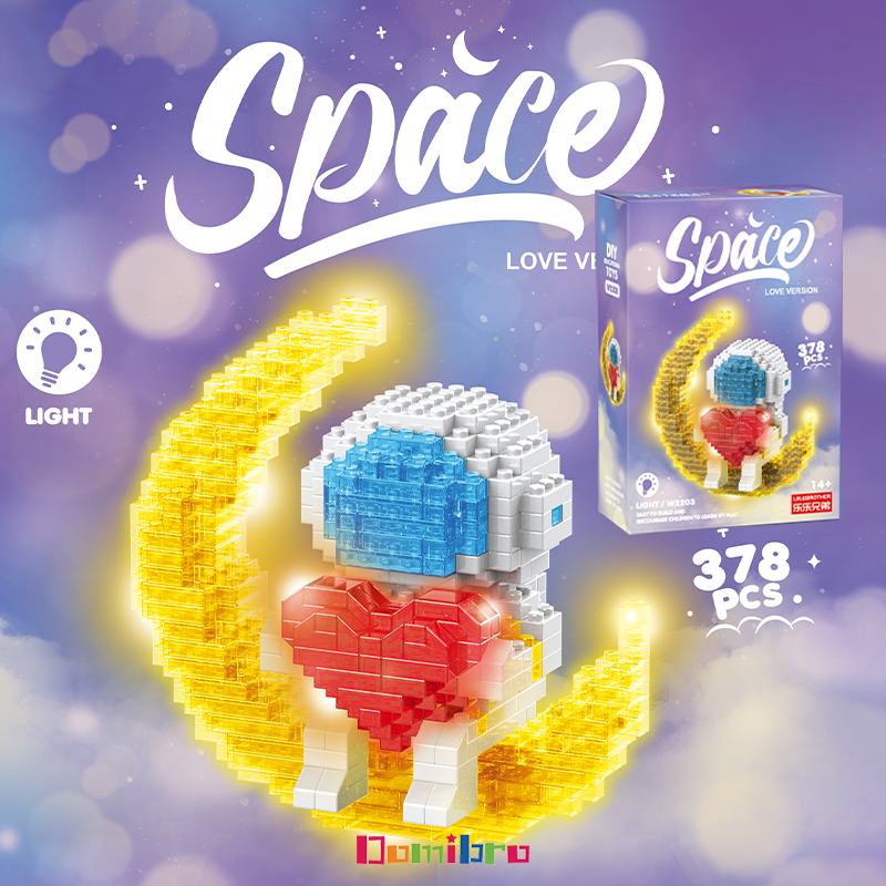 [Manila] Micro Rocket Building Blocks Space Moon Satellite Astronaut