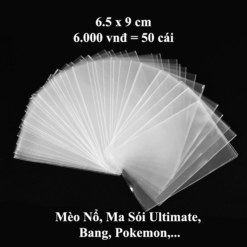 Sleeves bọc bài Pokemon, Mèo nổ Exploding Kittens bảo vệ bài 6.5 x 9 cm, 5.8 x 9 cm