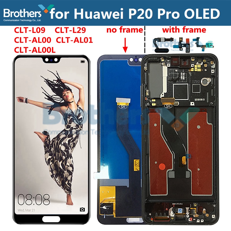 Tft lcd screen for suitable for huawei p20 pro lcd display for suitable for huawei p20 pro clt-l09 clt-l29 lcd assembly touch screen digitizer test work
