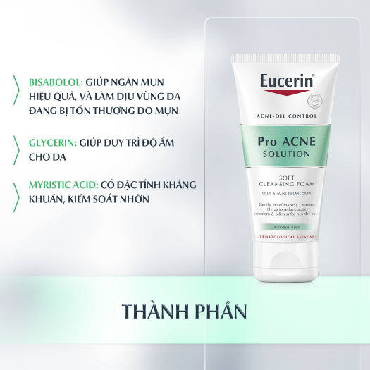 Sữa Rửa Mặt Cho Da Mụn Eucerin Pro ACNE Cleansing Foam 50g