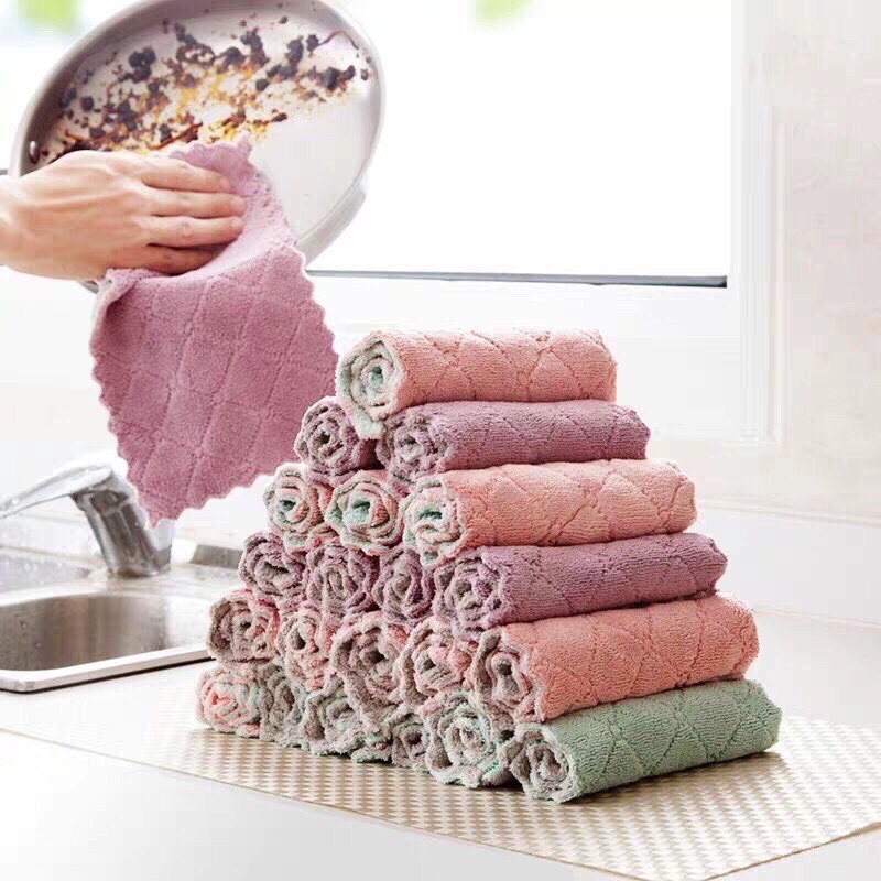 Khăn Lau Bàn 2 Mặt Siêu Thấm Hút