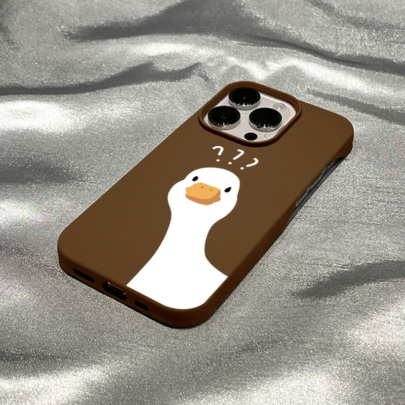 Kompatibel mit iPhone 16 Handyhülle: Kleiner weißer Bär mit herausgestreckter Zunge (auch für iPhone 12, 13, 14, 15, 11 Pro Max, XR, XS, M)_voghion.com