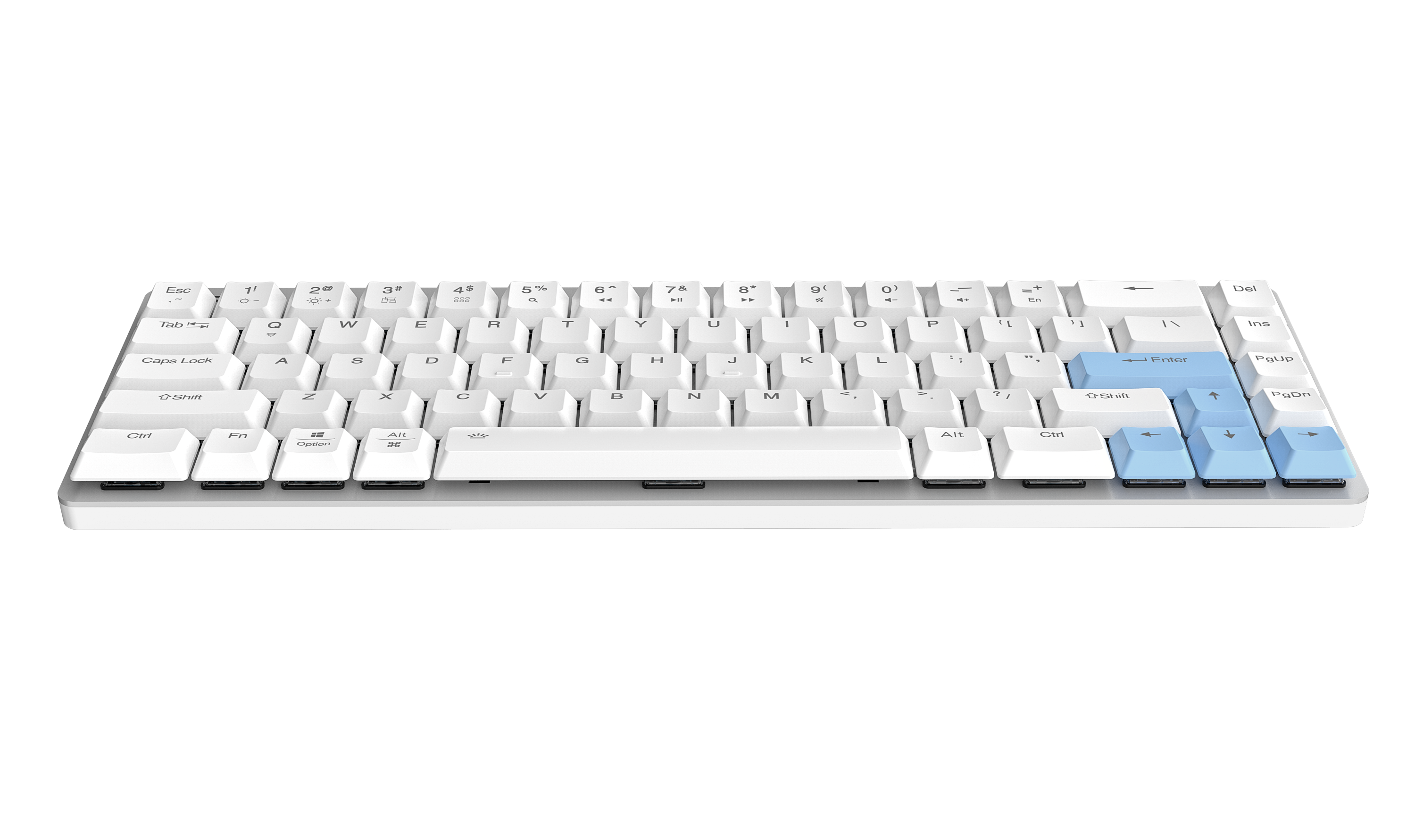 Bàn phím cơ Dareu EK868 Bluetooth WHITE 68KEY  (SLIM, Brown/ Red D-KAILH switch)