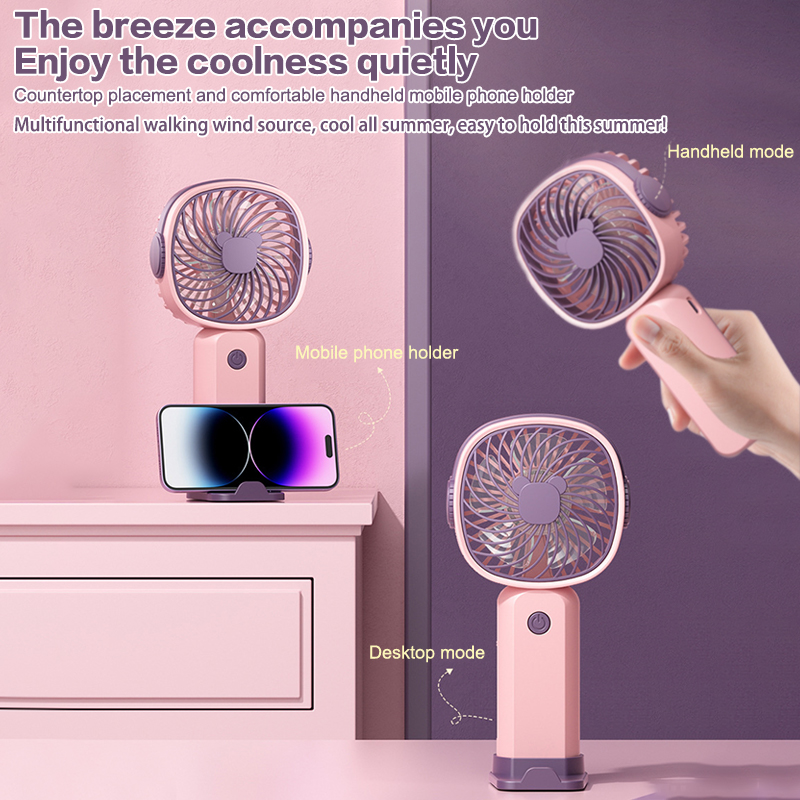【Best value】 Portable USB Charging Mini Cooling Fans With Phone Holder ...