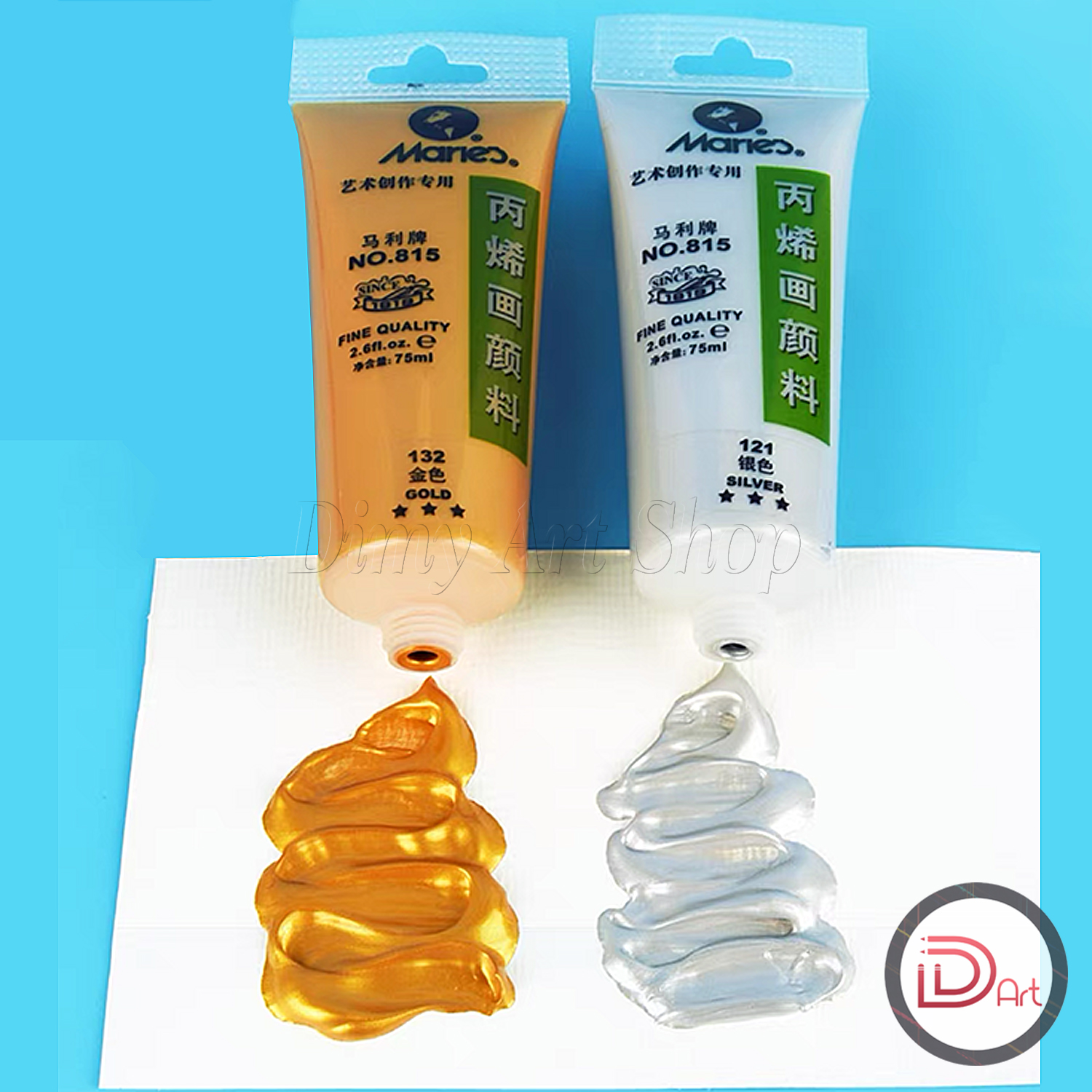[Dimy Shop] Màu vẽ áo, nón 3D Acrylic MARIE'S cao cấp, tuýp 75ml