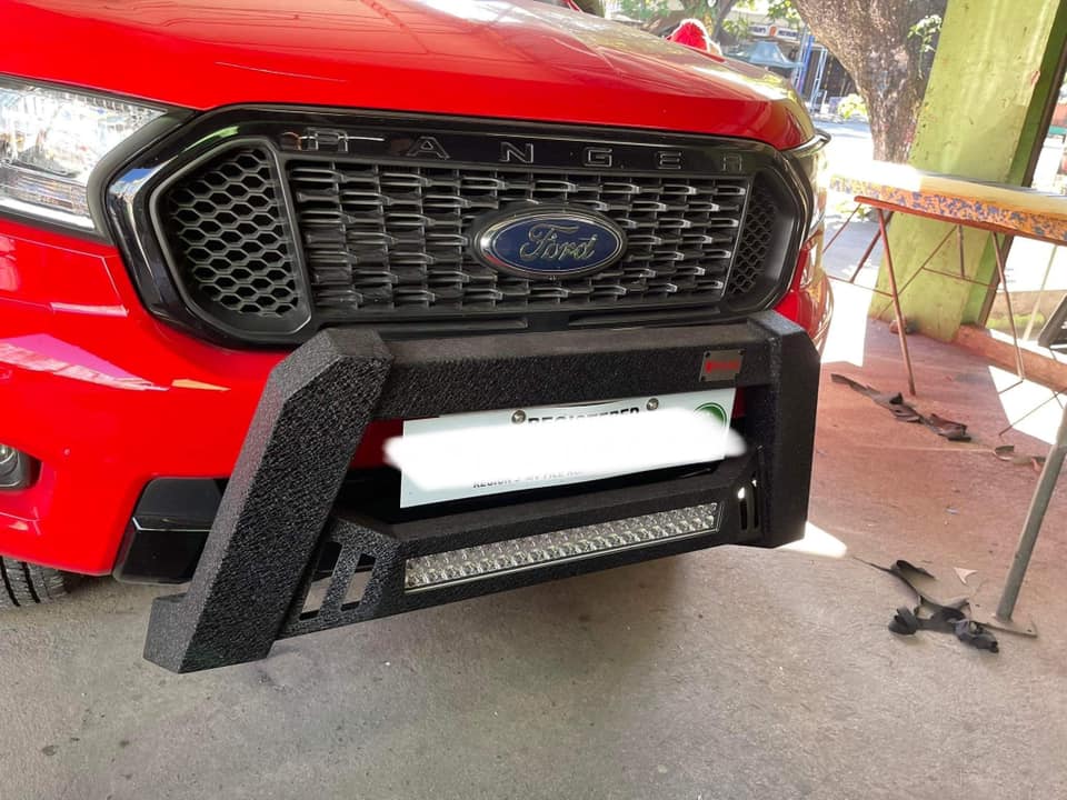 見事な創造力 TLAPS 7422437370366 For Ford Ranger 2019-2022 Matte Black AVT Style  LED Light Bull Bar Guard with Skid Plate ACC Open viaaconcagualodge.cl
