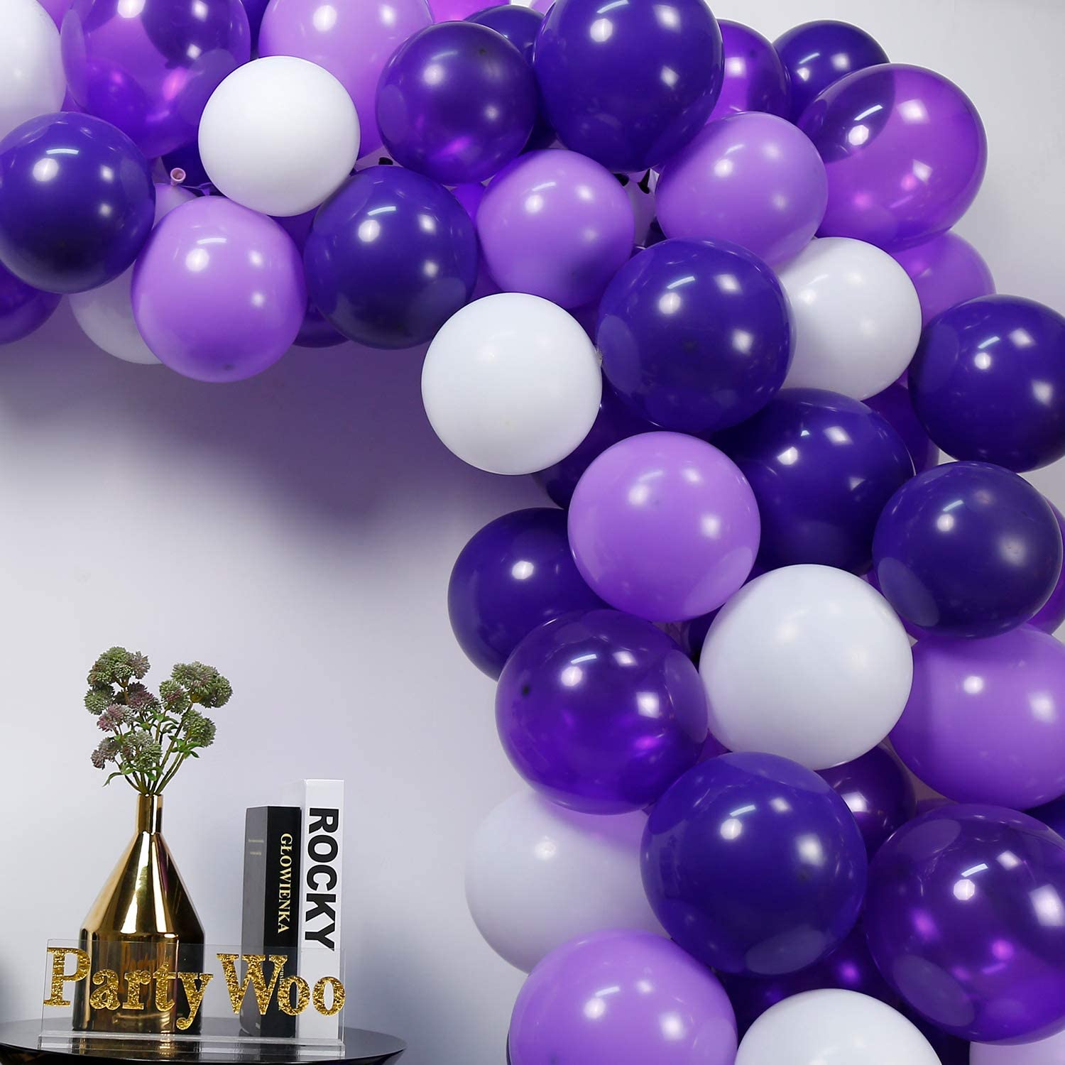 PartyWoo Royal Purple Balloons, 55 pcs 12 Inch Purple Balloons, Latex  Balloons for Balloon Garland Balloon Arch as Party Decorations, Birthday  Decorations, Wedding Decorations, Baby Shower Decorations