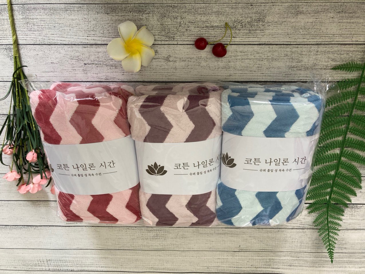 Khăn tắm Hàn sợi bông siêu mềm siêu thấm ( giao màu ngẫu nhiên )